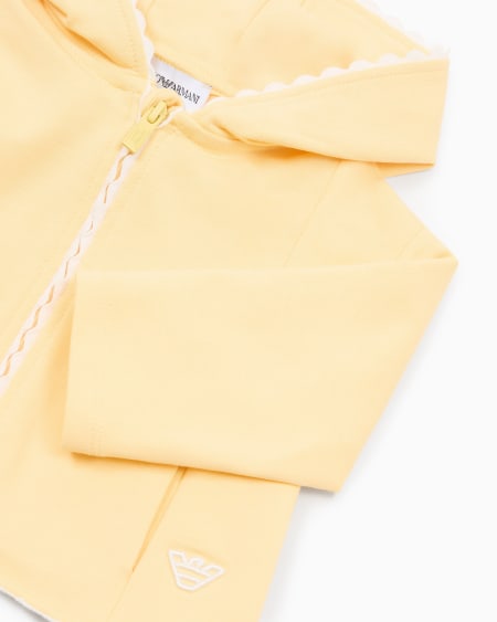 Armani Sudadera Tipo Cárdigan De Punto De Mezcla De Modal Con Capucha