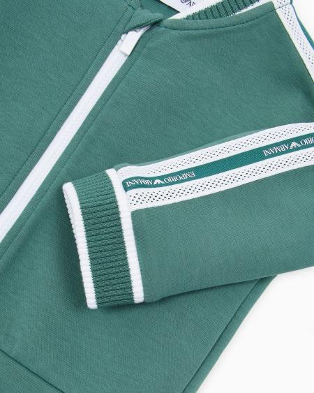 Armani Sudadera Tipo Cárdigan De Punto Doble Con Banda Con Logotipo