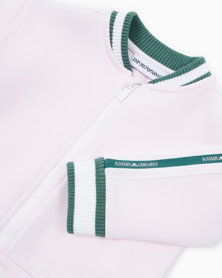 Armani Sudadera Tipo Cárdigan De Punto Doble Con Banda Con Logotipo