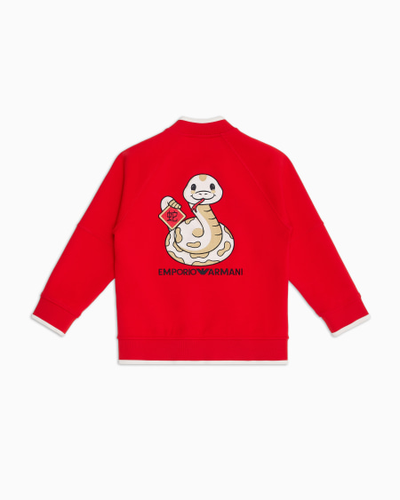 Armani Sudadera Tipo Cárdigan De Punto Doble Con Bordado