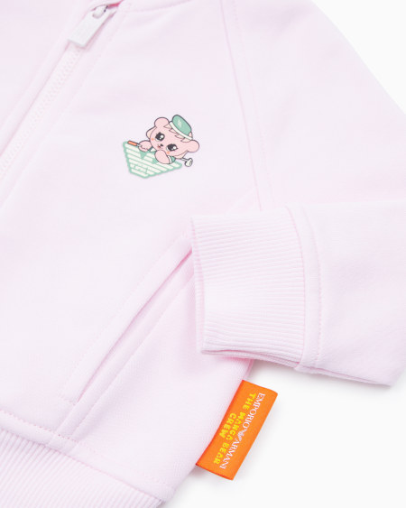 Armani Sudadera Tipo Cárdigan De Punto Orgánico Con Estampado Manga Bear Crew ASV