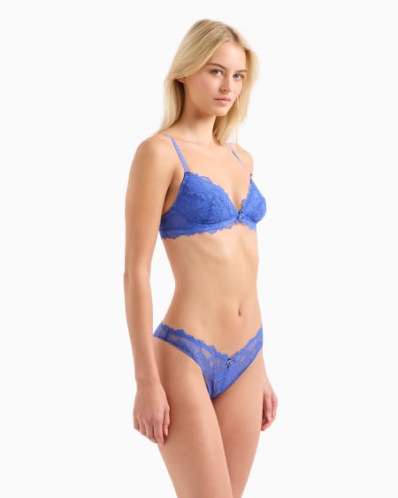 Armani Sujetador De Triángulo Acolchado En Encaje Reciclado Eternal Lace ASV