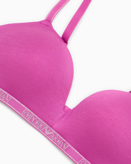 Armani Sujetador De Triángulo Acolchado En Viscosa Certificada Essential Con Logo ASV