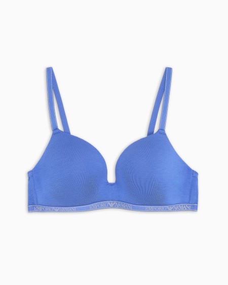 Armani Sujetador de triángulo acolchado en viscosa certificada Essential con logo ASV