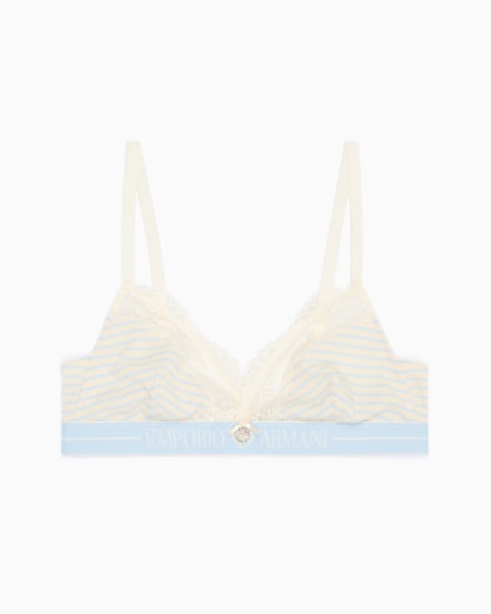 Armani Sujetador de triángulo en canalé de punto reciclado ASV