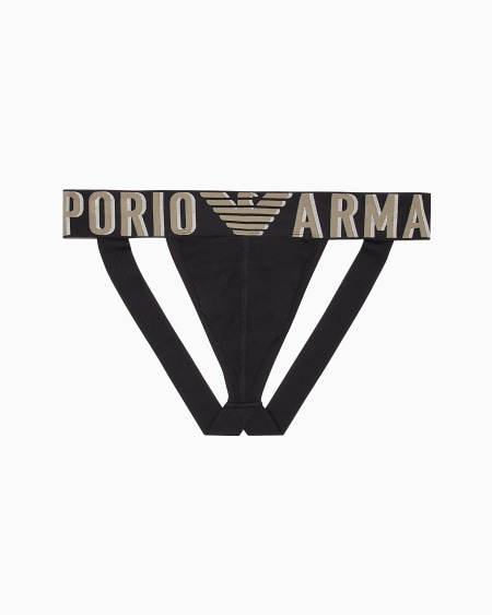 Armani Suspensorio de algodón orgánico con megalogotipo ASV