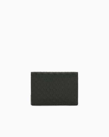 Armani Tarjetero Con Solapa De Piel Con Motivo Integral En Relieve