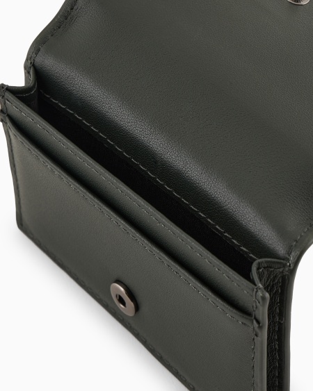 Armani Tarjetero Con Solapa De Piel Con Motivo Integral En Relieve