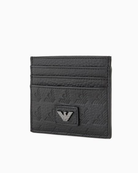 Armani Tarjetero De Piel Con Motivo Integral De águila En Relieve