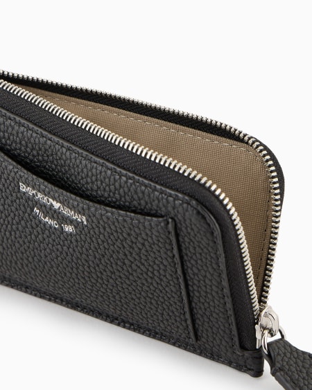 Armani Tarjetero MyEA Con Cremallera Perimetral Y Estampado De Ciervo