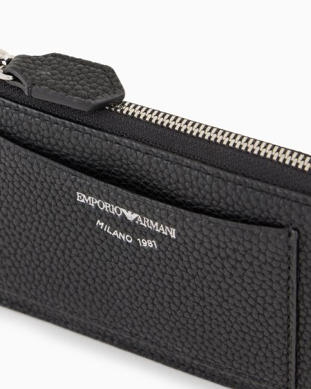 Armani Tarjetero MyEA Con Cremallera Perimetral Y Estampado De Ciervo