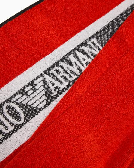 Armani Toalla De Playa De Rizo Con Cinta Con Logotipo