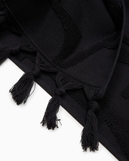 Armani Toalla De Playa De Rizo Con Logotipo Resaltado Tridimensional