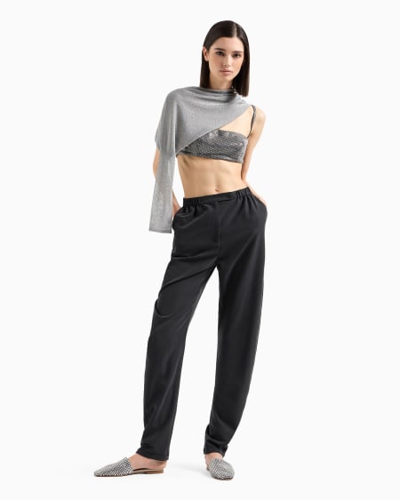 Armani Top Bandeau Con Tirantes Revestido De Strass