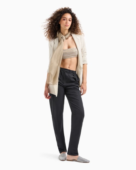 Armani Top Bandeau Con Tirantes Revestido De Strass