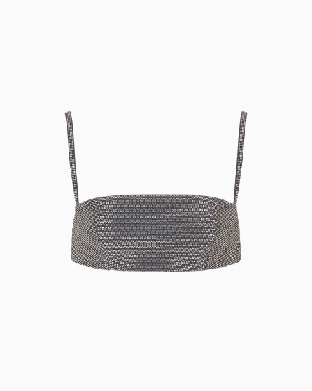 Armani Top bandeau con tirantes revestido de strass