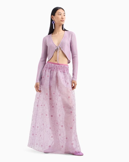 Armani Top Cruzado De Ottoman Con Elaboración En Tejido Jacquard