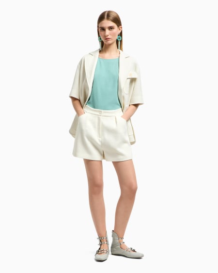 Armani Top De Crepé Fluido Con Botones En La Espalda Butterfly