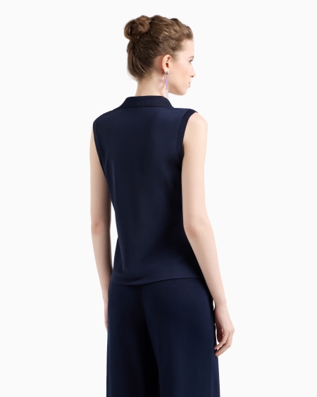 Armani Top En Punto De Crepé Con Trama De Micropiqué Icon