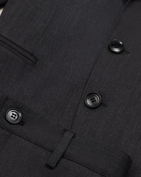 Armani Traje De Abotonadura Sencilla De Tejido De Lana Fría Virgen