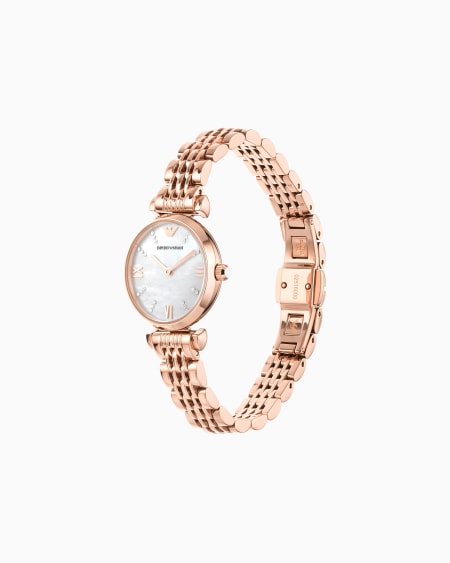 Armani Two-Hand Rose Gold-Tone Stainless Steel Watch