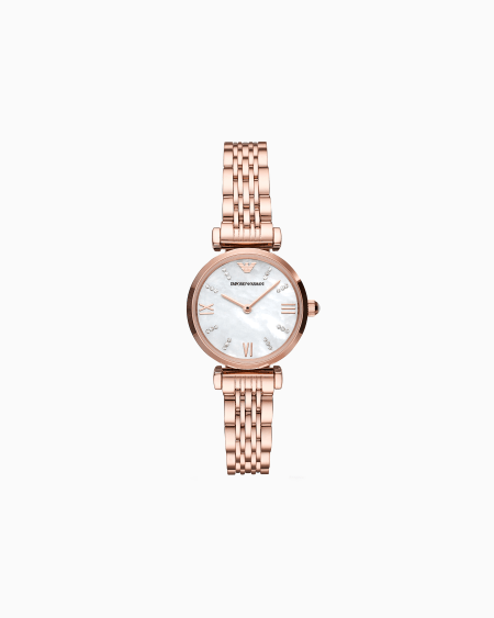 Armani Two-Hand Rose Gold-Tone Stainless Steel Watch