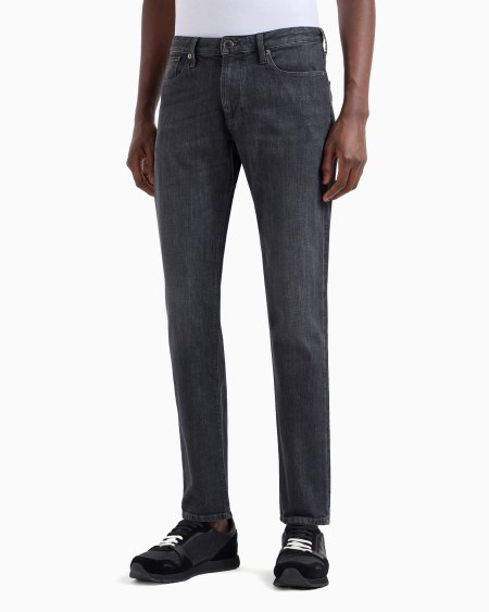 Armani Vaqueros J06 Slim Fit De Cómoda Sarga Denim Jaspeada De 10 onzas