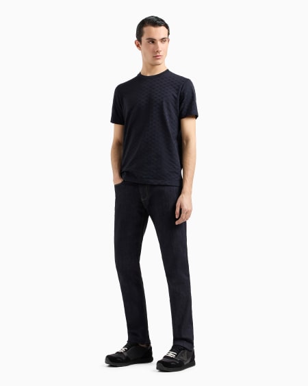 Armani Vaqueros J06 Slim Fit De Cómoda Sarga Denim Jaspeada De 10 onzas