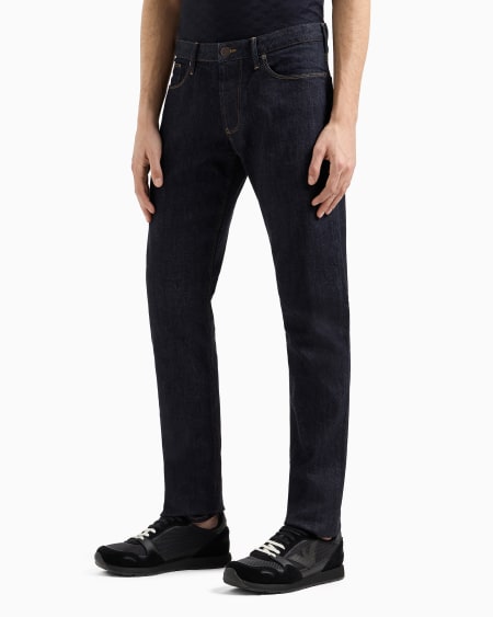 Armani Vaqueros J06 Slim Fit De Cómoda Sarga Denim Jaspeada De 10 onzas