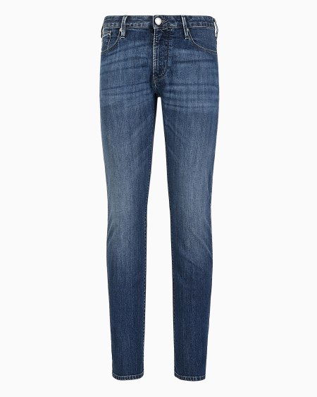 Armani Vaqueros J06 slim fit de cómoda sarga denim jaspeada de 10 onzas