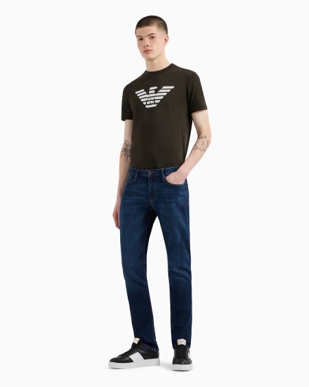 Armani Vaqueros J06 Slim Fit De Cómodo Denim Lavado De 11 5 onzas