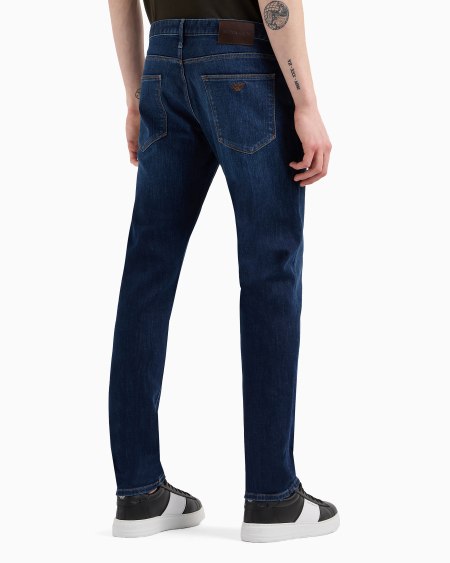 Armani Vaqueros J06 Slim Fit De Cómodo Denim Lavado De 11 5 onzas