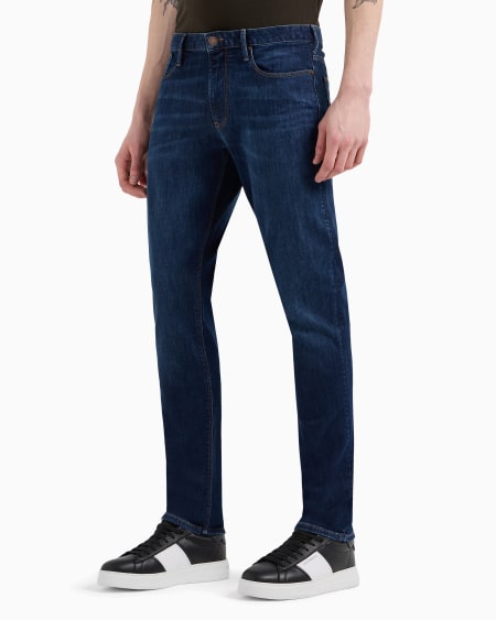 Armani Vaqueros J06 Slim Fit De Cómodo Denim Lavado De 11 5 onzas
