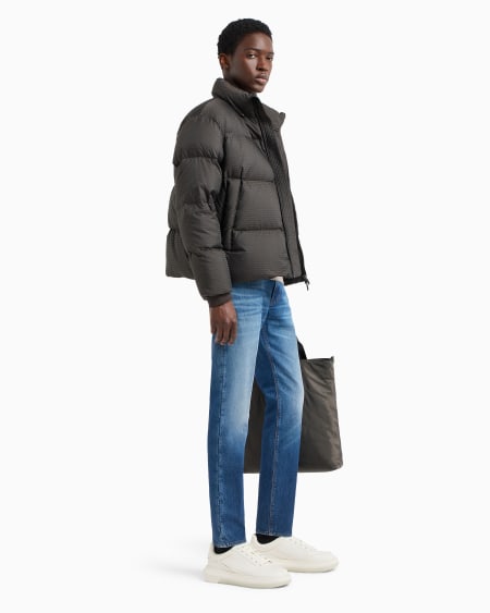 Armani Vaqueros J06 Slim Fit De Denim De 12 2 onzas Lavado A La Piedra Con Vetas