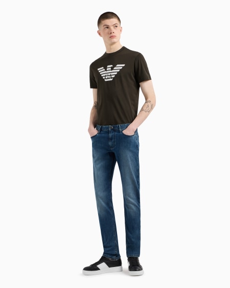 Armani Vaqueros J06 Slim Fit En Cómoda Sarga De Denim De 9 5 onzas