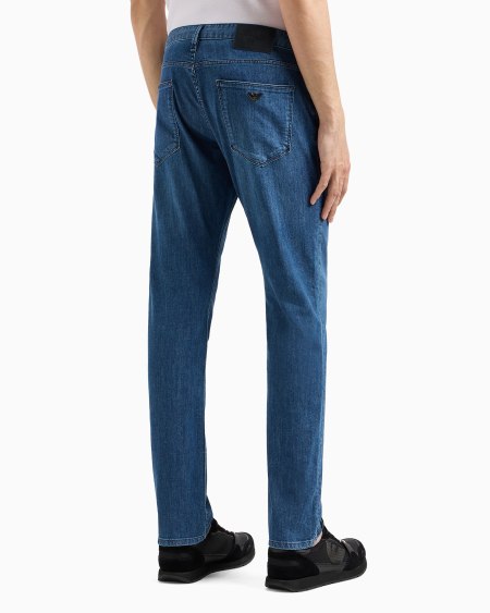 Armani Vaqueros J06 Slim Fit En Denim De 8 onzas Con Lavado Efecto Usado