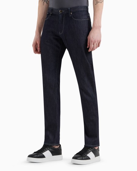 Armani Vaqueros J06 Slim Fit En Denim De 8 onzas Con Lavado Efecto Usado