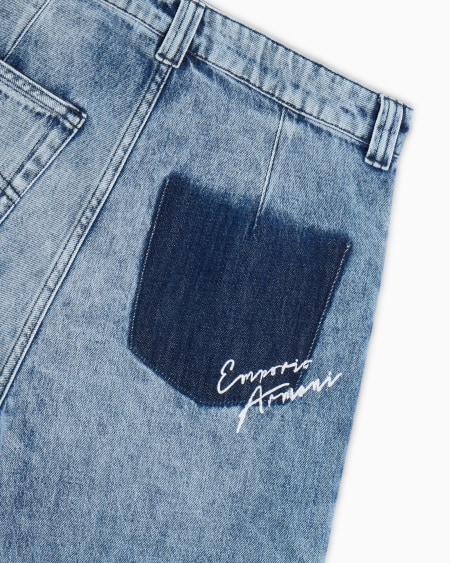 Armani Vaqueros J14 De Cintura Alta Y Pernera Ancha De Denim De Aspecto Vintage