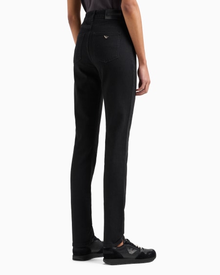 Armani Vaqueros J18 De Cintura Alta Y Pernera Ceñida En Denim Cómodo