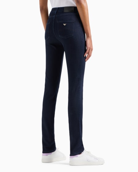 Armani Vaqueros J18 De Cintura Alta Y Pernera Ceñida En Denim De Mezcla De Lyocell