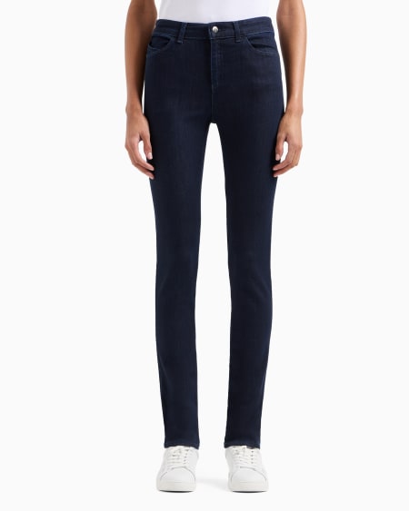 Armani Vaqueros J18 De Cintura Alta Y Pernera Ceñida En Denim De Mezcla De Lyocell