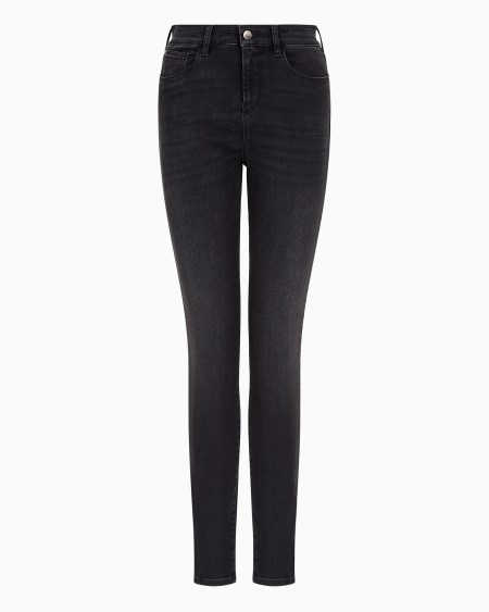 Armani Vaqueros J20 de cintura alta y pernera superajustada en cómodo denim lavado a la piedra