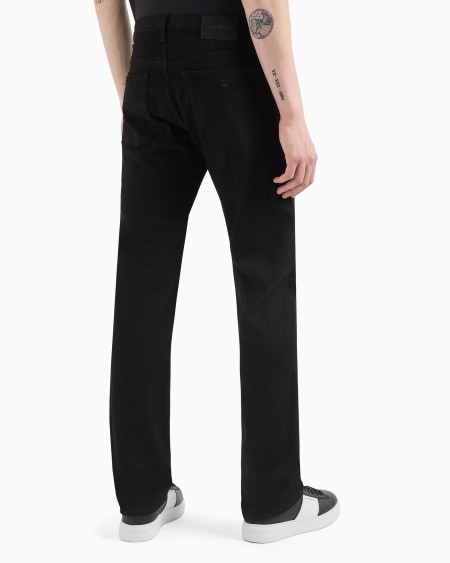 Armani Vaqueros J21 Regular Fit De Cómoda Sarga De Denim Lavado De 10 5 onzas