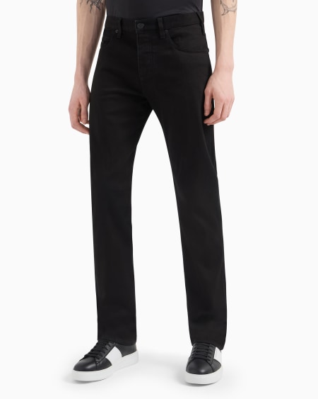 Armani Vaqueros J21 Regular Fit De Cómoda Sarga De Denim Lavado De 10 5 onzas