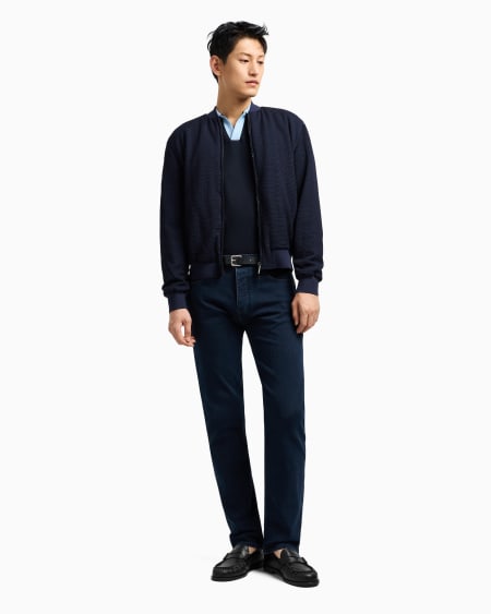 Armani Vaqueros J21 Regular Fit De Cómoda Sarga De Denim Lavado De 10 5 onzas