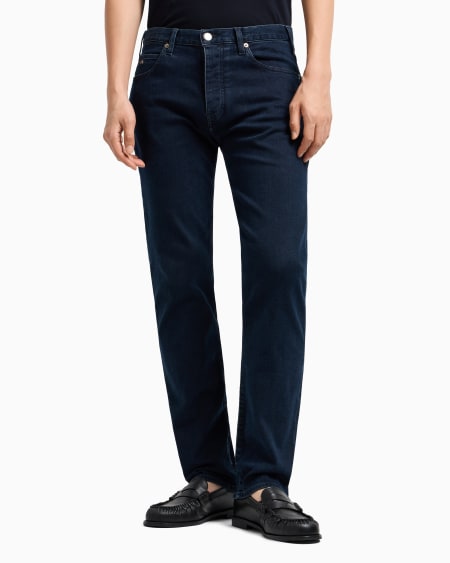 Armani Vaqueros J21 Regular Fit De Cómoda Sarga De Denim Lavado De 10 5 onzas