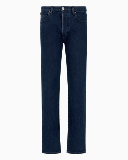 Armani Vaqueros J21 Regular Fit De Cómoda Sarga De Denim Lavado De 10 5 onzas