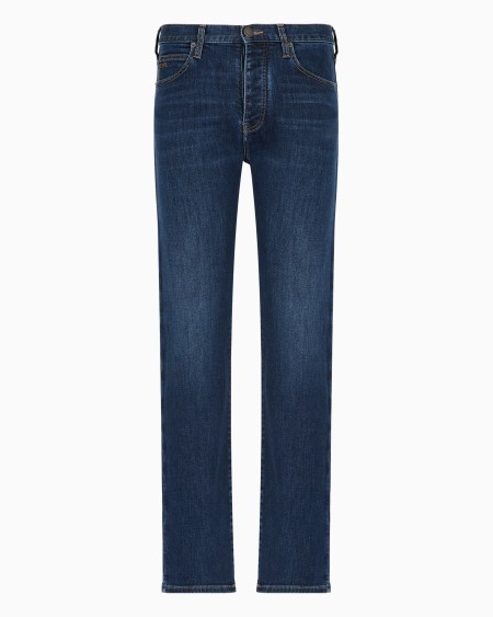 Armani Vaqueros J21 regular fit de cómodo denim de 11 5 onzas lavado