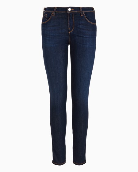 Armani Vaqueros J28 de cintura media y pernera superajustada de denim de lyocell