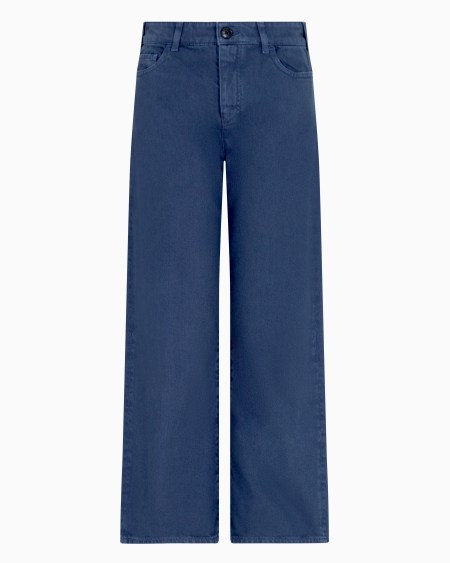 Armani Vaqueros J33 de cintura media y pernera ancha y cropped de bull teñido en prenda